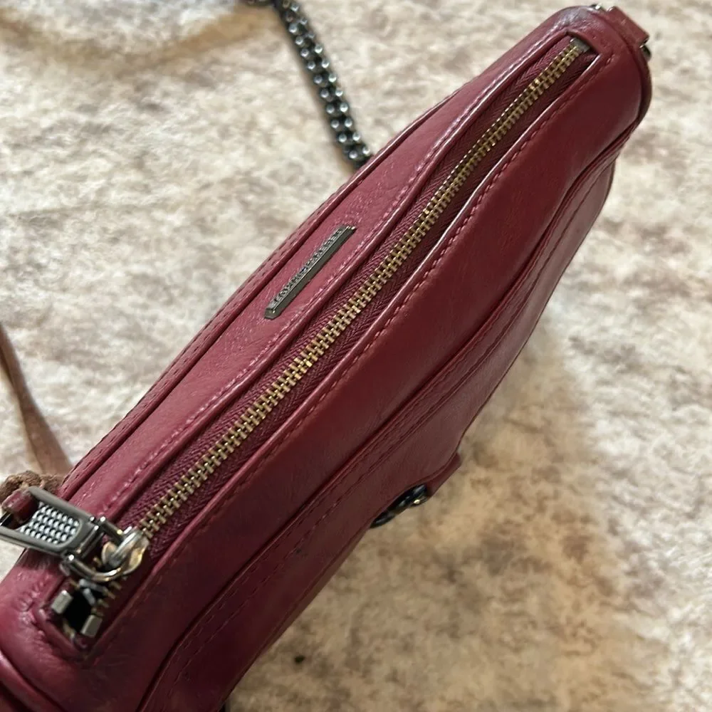 Rebecca Minkoff Burgundy Leather Crossbody Bag
